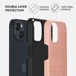 Husa iPhone 14 Burga Dual Layer Pink Croco