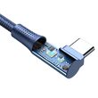 Cable Lightning, MicroUSB and Type-C Mcdodo 3 in 1 90 Degree Blue (3A, 1.2m)