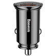 Incarcator Auto USB si Type-C Baseus Dual Port 30W Black