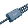Cable Baseus USB to Lightning, MicroUSB and Type-C Superior 3 in 1, 3.5 A, 1.5m, Blue