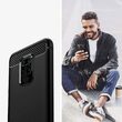 Husa Xiaomi Redmi Note 9 / Redmi 10X 4G Lemontti Carbon Case Flexible Albastru