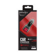 Car Charger MicroUSB Lemontti Qualcomm 3.0 Dual USB Black-Red 3.1A (detachable cable)