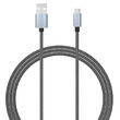 MicroUSB cable Lemontti USB Gray 1.5m (textile braid)