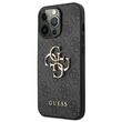 Husa iPhone 13 Pro Max Guess PU 4G Metal Logo Gri