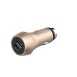 Incarcator Auto Qualcomm 3.0 3A Devia Hammer Dual USB Champagne Gold