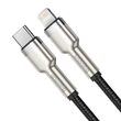 Cable Type-C to Lightning Baseus Cafule Series Metal PD 20W Black (1m, nylon braid)