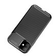 Husa iPhone 11 Pro Lemontti Carbon Fiber Texture Shockproof Black