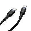 Cable Lightning to Type-C Baseus Cafule Series Gray &amp; Black (1m, 18W, PD)