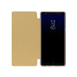 Husa Samsung Galaxy Note 8 Meleovo Smart Flip Gold (spate mat perlat si fata cu aspect metalic)