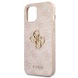 Case iPhone 12 Pro Max Guess PU 4G Metal Logo Pink