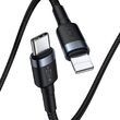 Cable Lightning to Type-C Baseus Cafule Series Gray &amp; Black (1m, 18W, PD)