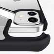 Husa iPhone 12 Mini IT Skins Hybrid Solid Plain Black & Transparent