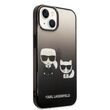 Husa iPhone 14 Plus Karl Lagerfeld Gradient Karl&Choupette Negru