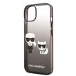 Husa iPhone 14 Plus Karl Lagerfeld Gradient Karl&Choupette Negru