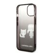 Husa iPhone 14 Plus Karl Lagerfeld Gradient Karl&Choupette Negru
