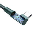 Cable Lightning, MicroUSB and Type-C Mcdodo 3 in 1 90 Degree Green (3A, 1.2m)