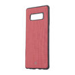 Carcasa Samsung Galaxy Note 8 Occa Linen Car Red (margini flexibile, material textil, placuta metali
