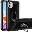 Husa iPhone 12 Mini Lemontti Carbon Fiber Rotating Ring Holder Black