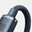 Cablu Baseus Type-C la Type-C Crystal Shine,100W, 2m, Negru