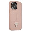 Husa iPhone 13 Pro Guess PU Saffiano Triangle Roz