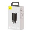 Incarcator Retea Baseus GaN2 Lite Dual Port Type-C, USB, Quick Charger, 65W Black