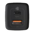 Incarcator Retea Baseus GaN2 Lite Dual Port Type-C, USB, Quick Charger, 65W Black