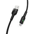 Cablu Borofone BU17 Starlight USB la MicroUSB, 1.2m, Negru
