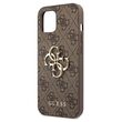 Husa iPhone 13 Guess PU 4G Metal Logo Maro