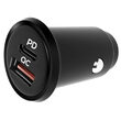 Lemontti Incarcator Auto Fast Charge 30W 5A 2 porturi PD Type C + USB-A QC 3.0,  Negru