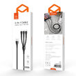 Cable 3 in 1 Lightning &amp; MicroUSB &amp; Type-C Mcdodo Mamba Series Black (max 3A, 1.2m)