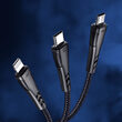 Cable 3 in 1 Lightning &amp; MicroUSB &amp; Type-C Mcdodo Mamba Series Black (max 3A, 1.2m)