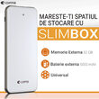 Comma Slimbox Wireless Memorie Externa 32 GB si Acumulator 5000 mAh Alb