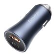 Incarcator Auto Baseus Golden Contactor Pro Dual 2xUSB, 40W Quick Charger Dark Gray