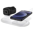 Suport Magfit Duo compatibila cu Incarcator MagSafe Apple si Incarcator Watch Apple Spigen White