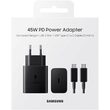 Set Incarcator Retea Samsung  Original cu cablu Type-C ,Fast Charger 45W,Black 