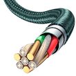 Cable Lightning, MicroUSB and Type-C Mcdodo 3 in 1 90 Degree Green (3A, 1.2m)
