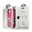 Husa iPhone 13 Karl Lagerfeld Ikonik Karl & Choupette Fuchsia