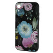 Carcasa Sticla iPhone XR Just Must Glass Diamond Print Flowers Black Background