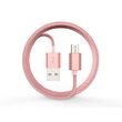 Cablu MicroUSB Devia Gracious Rose Gold (1.5m, impletitura textila)