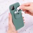 Husa iPhone 11 Pro Lemontti Liquid Silicone with Apple AirPods Case Dark Green