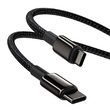 Cable Type-C to Type-C Baseus Tungsten Gold Fast Charging 100W Black (1m, nylon braid)