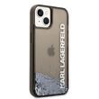 Husa iPhone 14 Plus Karl Lagerfeld Translucent Liquid Glitter Black