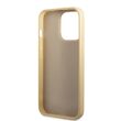 Husa iPhone 14 Pro Guess Glitter TPU Flakes Script Metal Logo Gold