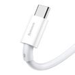 Cablu Fast Charging USB-A la Type-C Baseus Superior Series 66W White 1m