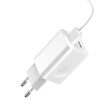 Incarcator Retea Baseus Quick Charger Single USB White (USB QC3.0 max 3A, pentru incarcatoare wirele