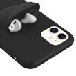 Husa iPhone 11 Pro Lemontti Liquid Silicone with Apple AirPods Case Dark Green