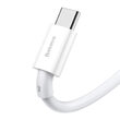Cable USB to Type-C Fast Charging Baseus Superior Series White