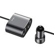 Incarcator Auto Baseus Dual USB + Splitter Dual Black