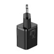 Set  Incarcator Retea Baseus Super Si Quick Charger cu cablu Type-C la Type-C  1m, 3A, 25W, Black