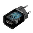 Set  Incarcator Retea Baseus Super Si Quick Charger cu cablu Type-C la Type-C  1m, 3A, 25W, Black